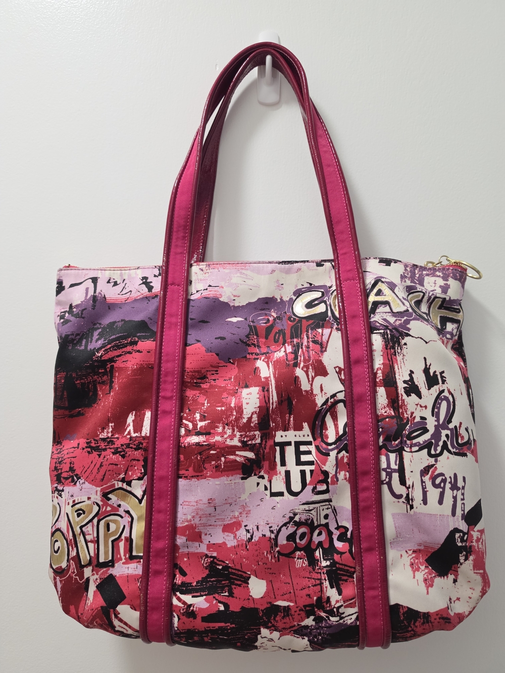 Coach Poppy Rehab Graffiti Tote Bag - Picture 2 of 4